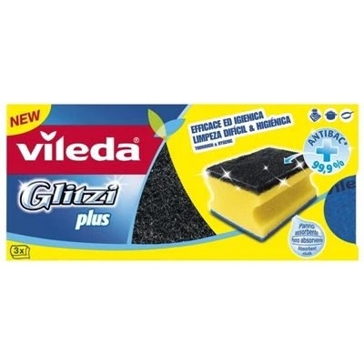 SPUGNA 3 PZ ABRASIVA TRIPLA FUNZIONE