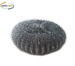 SPUGNA IN ACCIAIO ABRASIVA ZINCATA 80 GRAMMI