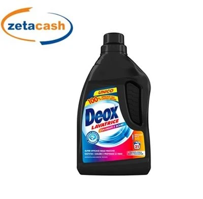 DETERSIVO LAVATRICE COLORATI E SCURI 21 LAVAGGI DEOX 1 DETERSIVO LAVATRICE COLORATI E SCURI 21 LAVAGGI DEOX