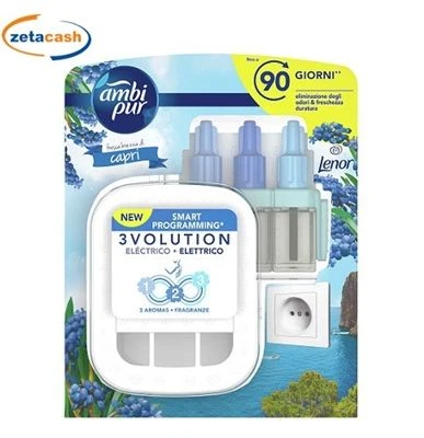 AMBIPUR EVOLUTION BASE CAPRI ELETTRICO 3 FRAGRANZE DA 20 ML 1 AMBIPUR EVOLUTION BASE CAPRI ELETTRICO 3 FRAGRANZE DA 20 ML
