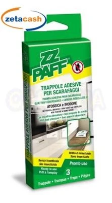 TRAPPOLE ADESIVE PER SCARAFAGGI 3 PEZZI
