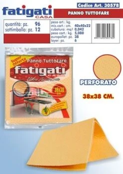 PANNO TUTTOFARE PERFORATO GIALLO CM 38X38