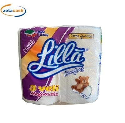 CARTA IGIENICA LILLA 4 ROTOLI PROFUMATA 3 VELI 1 CARTA IGIENICA LILLA 4 ROTOLI PROFUMATA 3 VELI