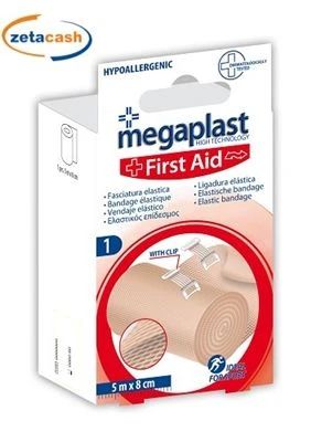 FASCIATURA ELASTICA MEGAPLAST CON GRAFFETTA 8CMX5M 1 FASCIATURA ELASTICA MEGAPLAST CON GRAFFETTA 8CMX5M