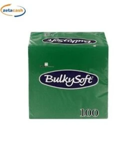 CONF. 100 TOVAGLIOLI 2 VELI CM.24 VERDE BULKY SOFT