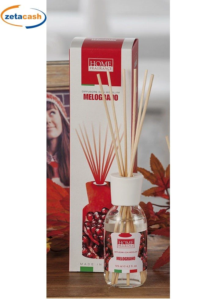 DIFFUSORE 125ML CON MIDOLLINI AL MELOGRANO 1 DIFFUSORE 125ML CON MIDOLLINI AL MELOGRANO