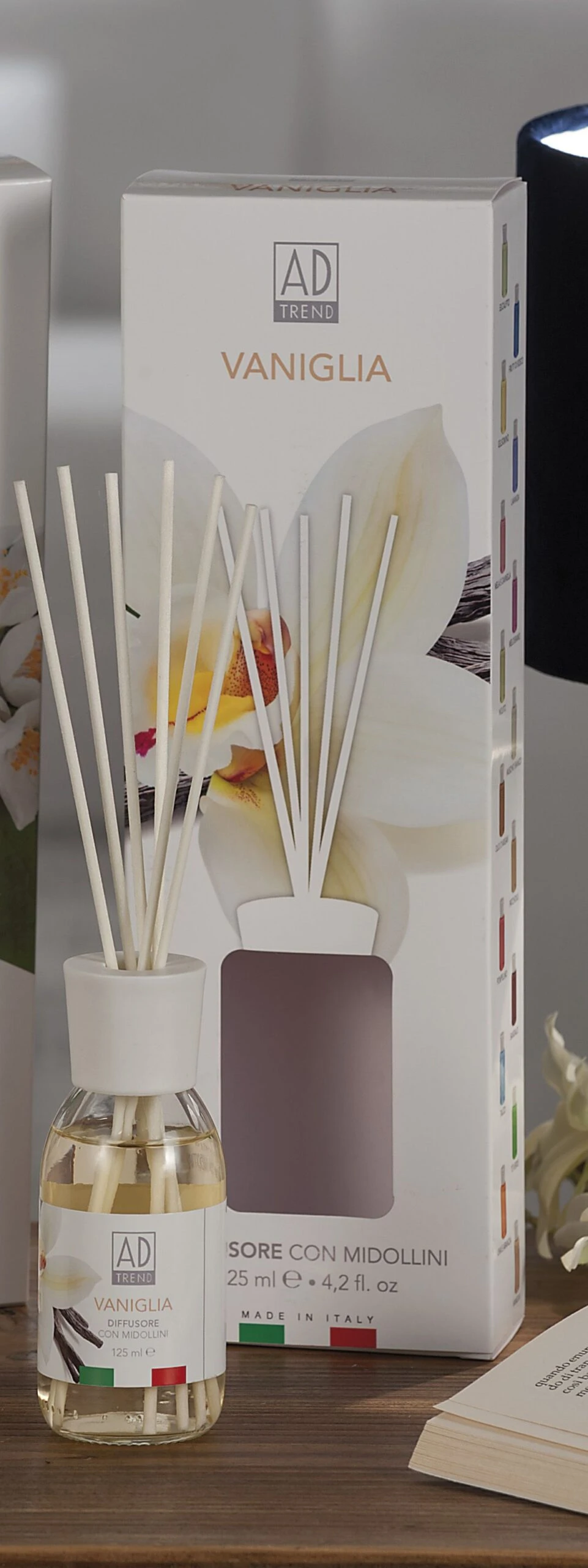 PROFUMATORE 125ml CON MIDOLLINI ALLA VANIGLIA 1 PROFUMATORE 125ml CON MIDOLLINI ALLA VANIGLIA