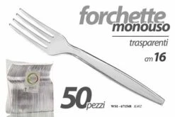 FORCHETTE 50 PZ IN PLASTICA 4 DENTI CM 16