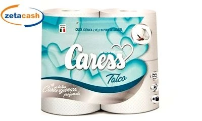 CARTA IGIENICA CARESS 4 ROTOLI 2V TALCO 1 CARTA IGIENICA CARESS 4 ROTOLI 2V TALCO