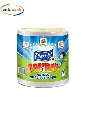 ROTOLO ASCIUGATUTTO PHOENIX BOMBER 2 VELI PURA CELLULOSA 1 ROTOLO ASCIUGATUTTO PHOENIX BOMBER 2 VELI PURA CELLULOSA