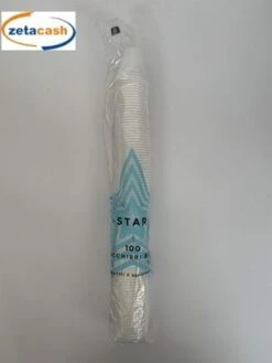 BICCHIERI CAFFE IN PLASTICA MONOUSO BIANCO 80 CC 100 PZ